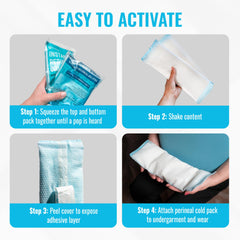 ICEWRAPS disposable postpartum pads in a 12-pack case.