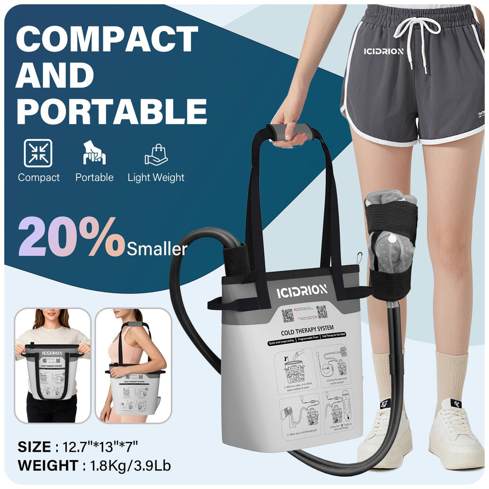 ICIDRION portable recovery setup suitable for bed, home, or office use.