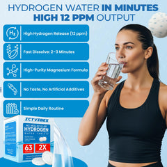 A glass of water after dropping ICYVIBES tablet