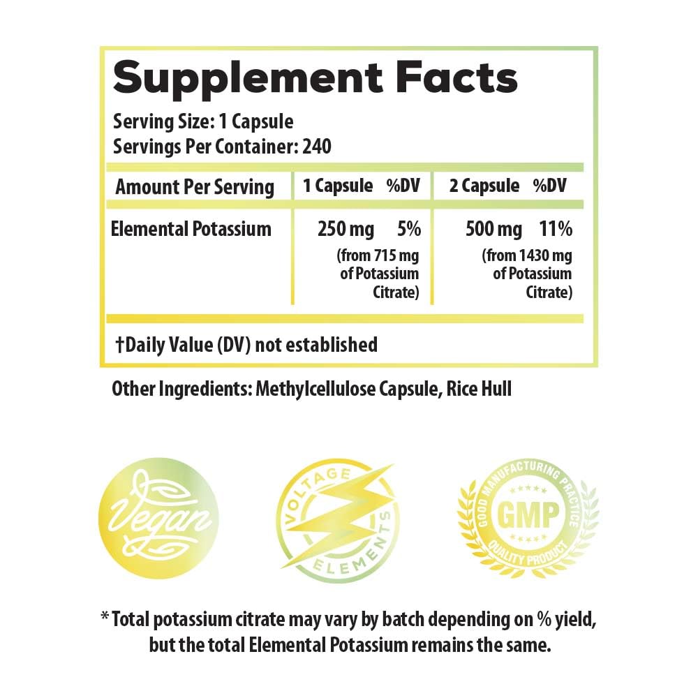 Ideal Infusion potassium citrate capsules-inside, convenient daily electrolyte balance