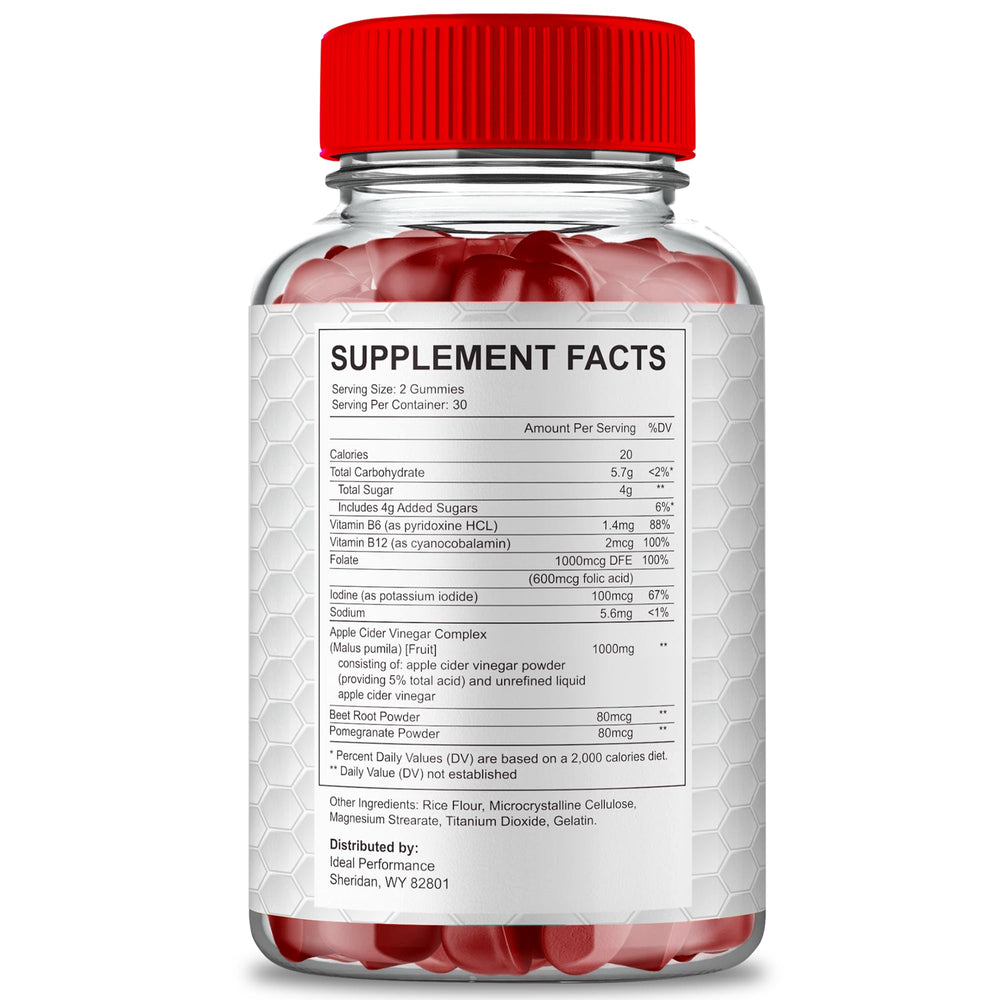 IDEAL PERFORMANCE Alpha TRT Gummies packaging close-up highlighting branding and ingredients.