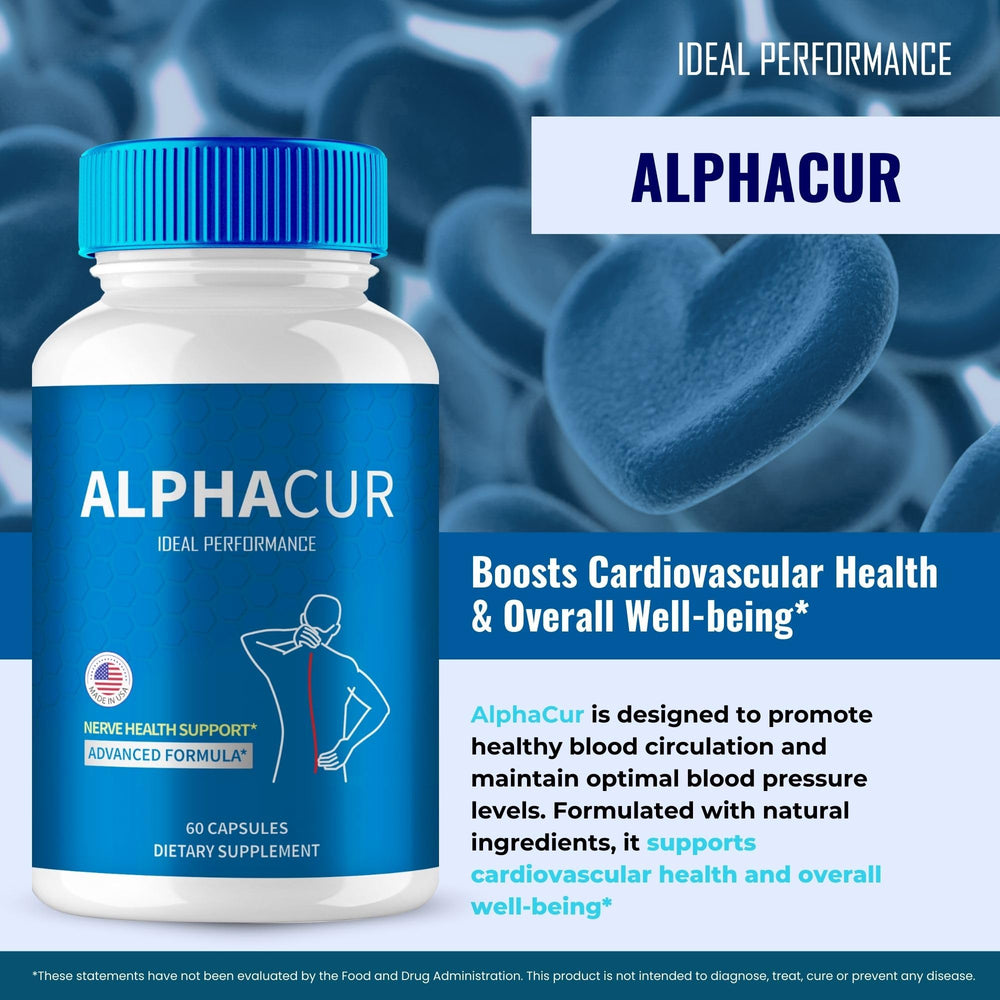 AlphaCur label close-up showing natural ingredients and transparent dosing