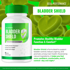 IDEAL PERFORMANCE Bladder Shield bottle front view for on-shelf visibility