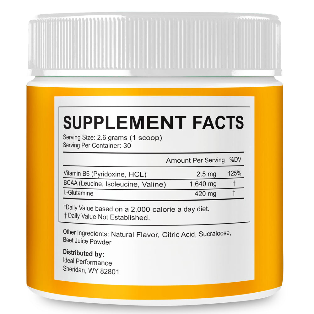 IDEAL PERFORMANCE Burn Boost Powder cup pour before workout provides sustained energy.