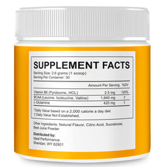 IDEAL PERFORMANCE Burn Boost Powder cup pour before workout provides sustained energy.