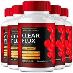 IDEAL PERFORMANCE Clear Flux supplement bottle with label, signaling official formula for daily wellness.