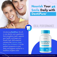 Three-pack display shows IDEAL PERFORMANCE Dentipure for extended use
