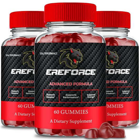 IDEAL PERFORMANCE Ereforce Gummies bottle front for daily wellness support.