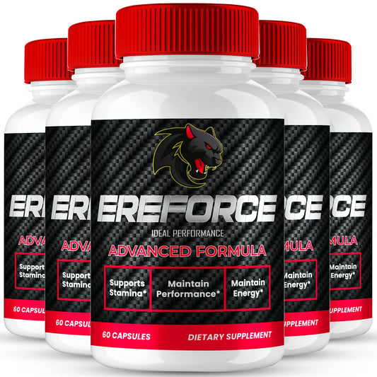 IDEAL PERFORMANCE Ereforce capsules bottle highlights a natural, high-strength option for daily vitality.