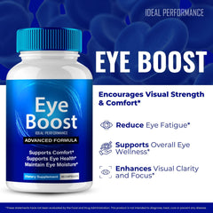 IDEAL PERFORMANCE Eye Boost capsules pill-texture close-up emphasizing smooth coating