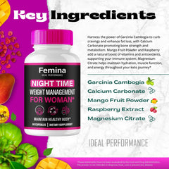 IDEAL PERFORMANCE Femina Nighttime Capsules lifestyle image, supports balanced evenings.