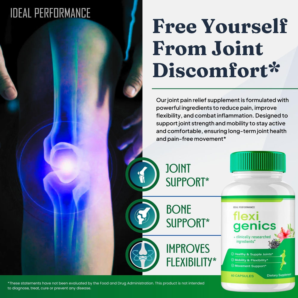 IDEAL PERFORMANCE Flexigenics box back with usage guidance.