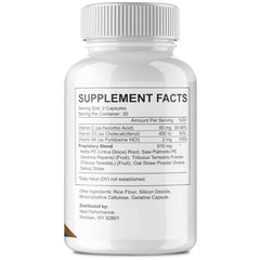 IDEAL PERFORMANCE Flow Revive bottle back view highlights formula details for daily support.