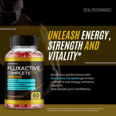IDEAL PERFORMANCE Fluxactive Complete Gummies pack with multiple bottles in a bundle