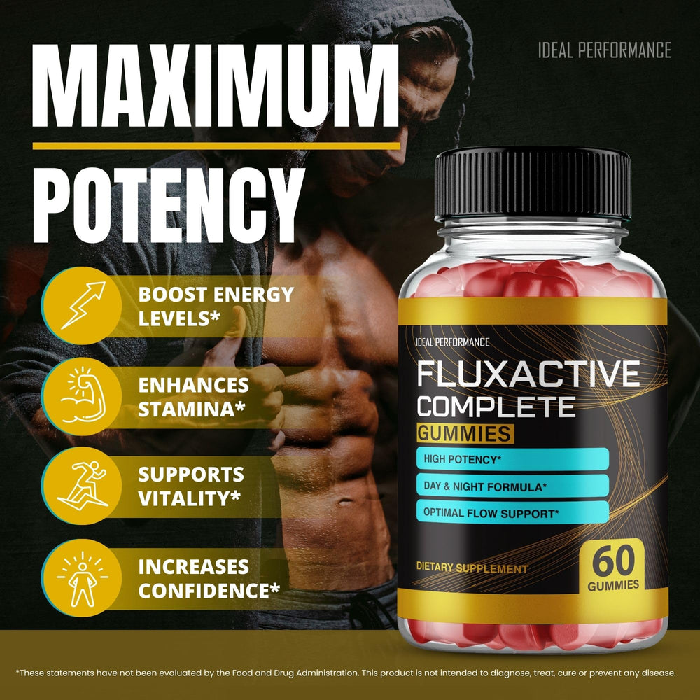 IDEAL PERFORMANCE Fluxactive Complete Gummies texture closeup with bright colors