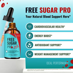 Packaging box of Free Sugar Pro Drops on a clean surface