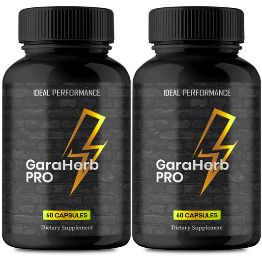 IDEAL PERFORMANCE Garaherb bottle highlighting the maximum strength formula for daily energy