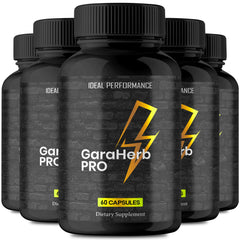 IDEAL PERFORMANCE Garaherb Pro bottle close-up for daily energy support