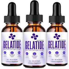 IDEAL PERFORMANCE Gelatide Drops bottle front for easy daily dosing during workouts.