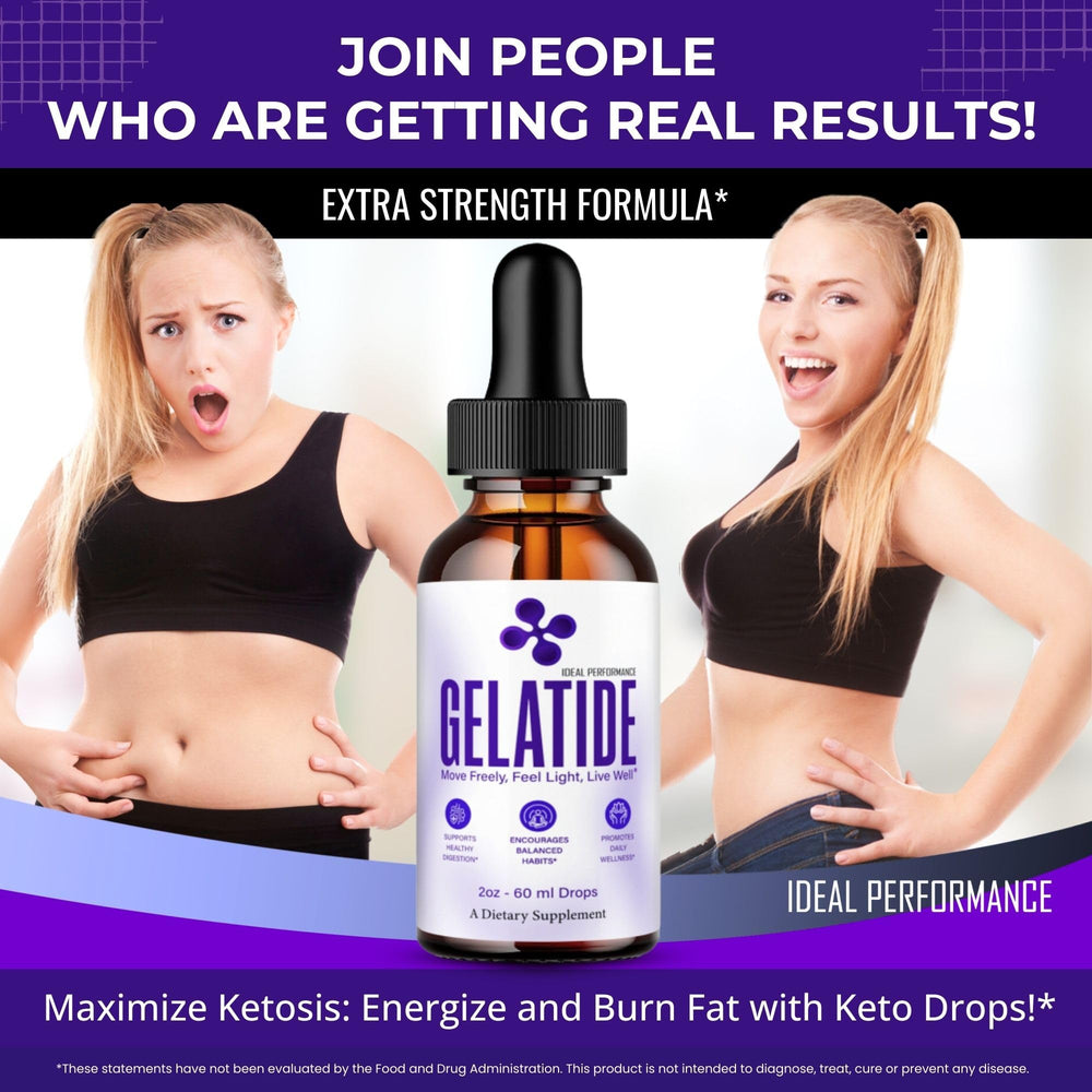 IDEAL PERFORMANCE Gelatide Drops in a gym bag, ready for daily active lifestyles.
