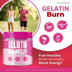 IDEAL PERFORMANCE Gelatin Burn Powder scoop with measuring spoon for precise dosing.