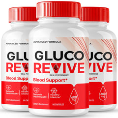 IDEAL PERFORMANCE Gluco Revive Pills bottle-front for everyday wellness and natural support.