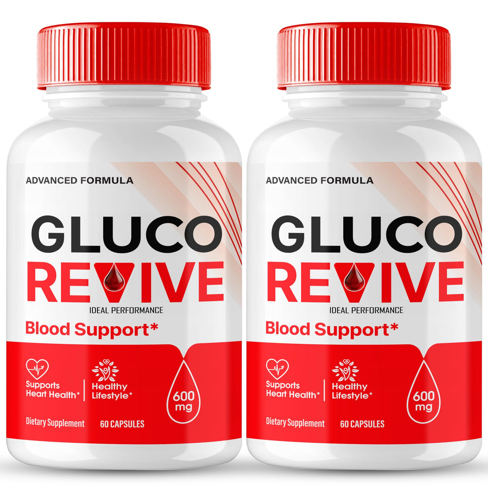 IDEAL PERFORMANCE Gluco Revive pills bottle supports daily wellness routine.