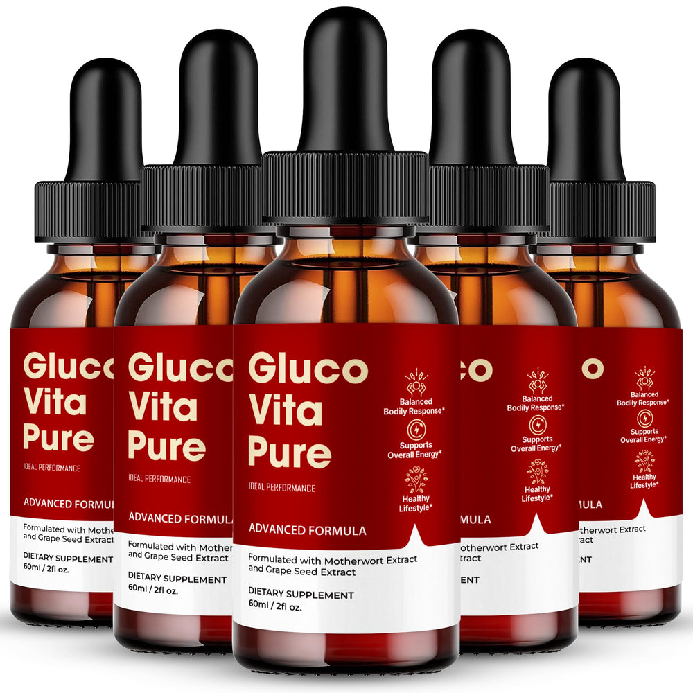 IDEAL PERFORMANCE Gluco Vita Pure Drops bottle front for daily blood formula support