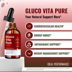 IDEAL PERFORMANCE Gluco Vita Pure Drops packaging open shows a convenient five-pack option