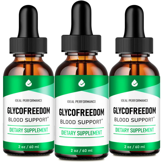 Ideal Performance Glycofreedom Drops bottle pour for easy daily dosing.