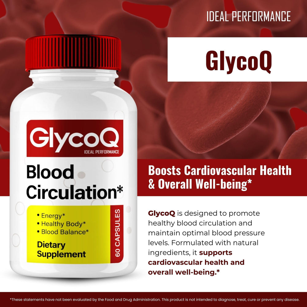 IDEAL PERFORMANCE GlycoQ packaging box with official product details