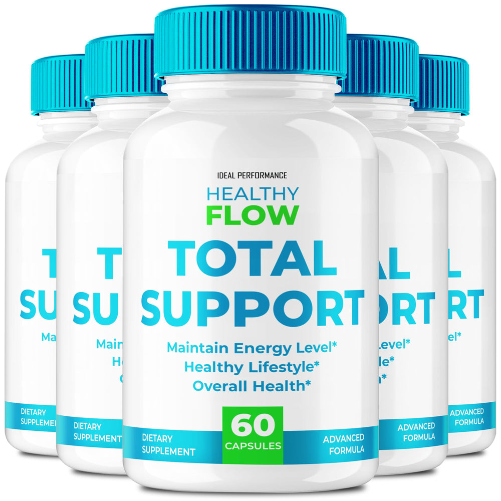IDEAL PERFORMANCE Healthy Flow Total Support bottle front for daily wellness.