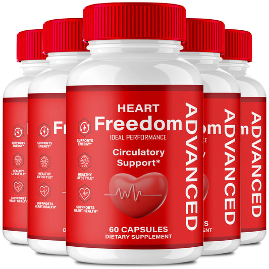 IDEAL PERFORMANCE Heart Freedom Capsules bottle front highlighting energy and circulation.