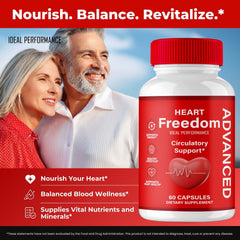 IDEAL PERFORMANCE Heart Freedom Capsules packaging shot emphasizing premium formula.