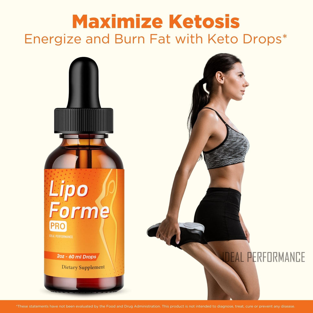 IDEAL PERFORMANCE LipoForme Drops close-up of sleek bottle design.