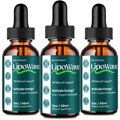 IDEAL PERFORMANCE Lipowave Drops bottle on a clean surface for daily keto support.