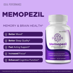 IDEAL PERFORMANCE Memopezil pills in hand for on the go supplementation.