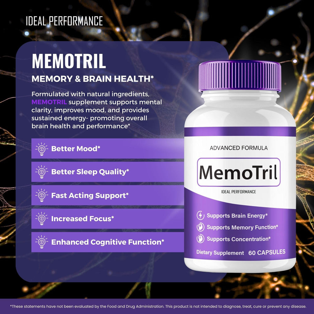 IDEAL PERFORMANCE MemoTril 2-pack packaging displayed for convenient set.