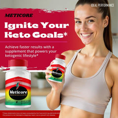 IDEAL PERFORMANCE Meticore Keto capsules closeup showing smooth texture