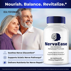 IDEAL PERFORMANCE NervaEase bottle with water suggests easy daily use.