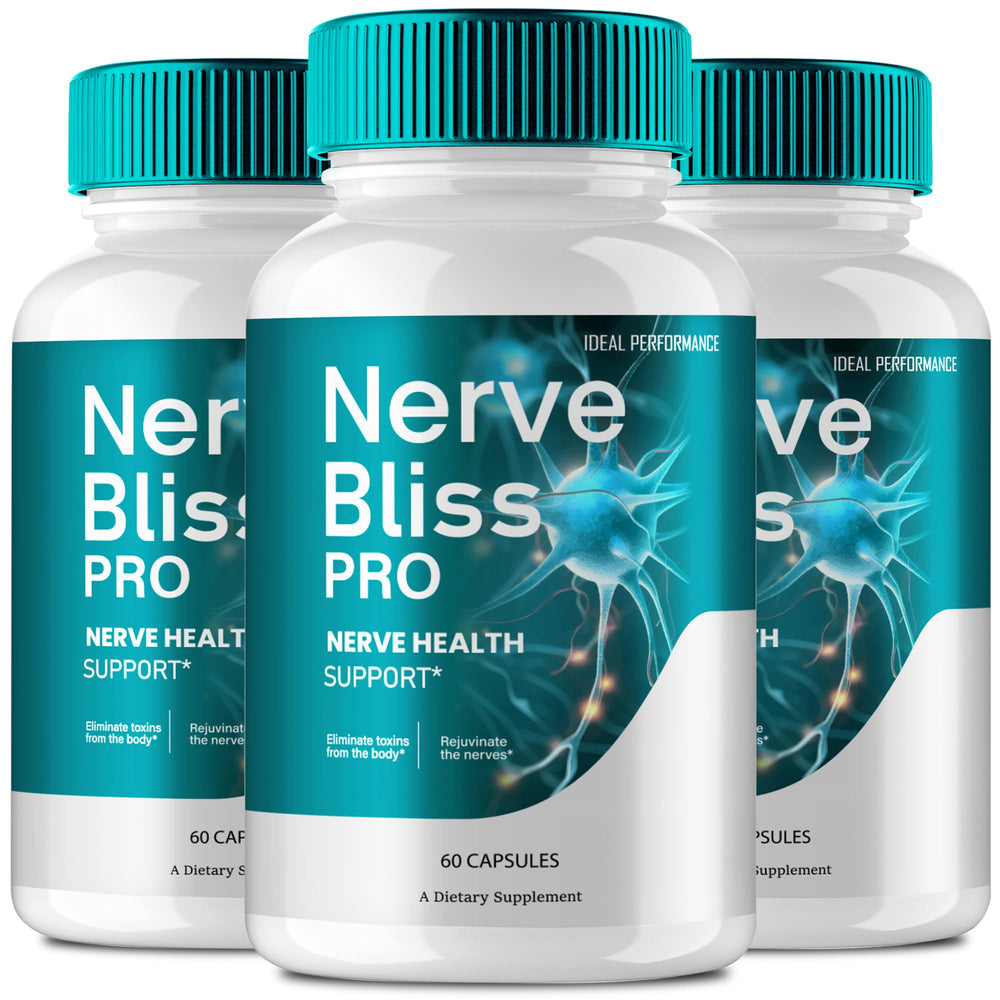IDEAL PERFORMANCE Nerve Bliss Pro bottle close-up showing premium formula for nerve support