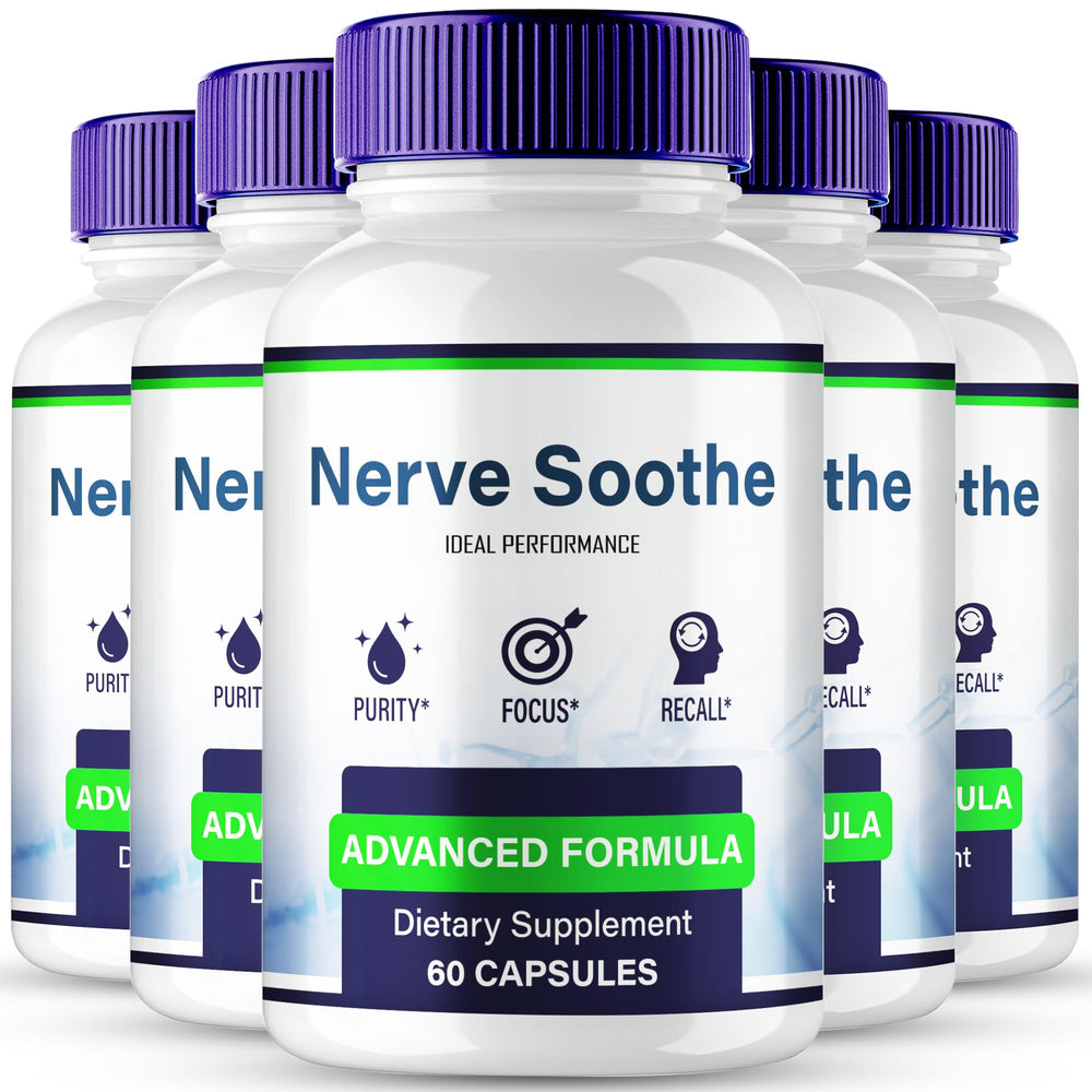 IDEAL PERFORMANCE Nerve Soothe Capsules bottle front for brain health support.