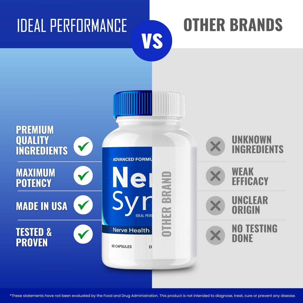 IDEAL PERFORMANCE Nerve Sync bottle with pour demonstrates convenient use at home or on travel