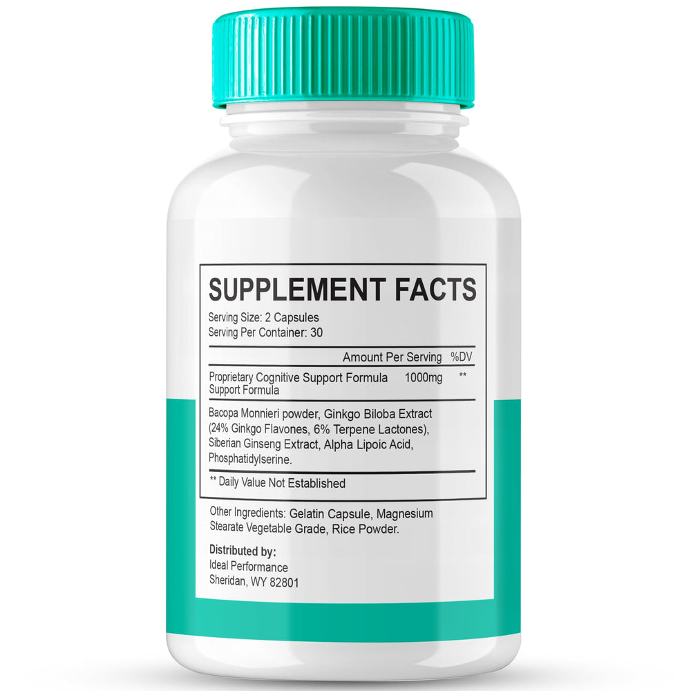 IDEAL PERFORMANCE Neuro Defender advanced formula capsules focused on daily mental clarity