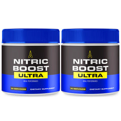 IDEAL PERFORMANCE Nitric Boost Ultra Powder bottle front highlighting energy support for workouts.