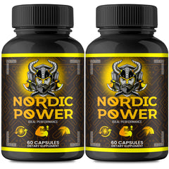 IDEAL PERFORMANCE Nordic Power Pills bottle closed for daily energy support.