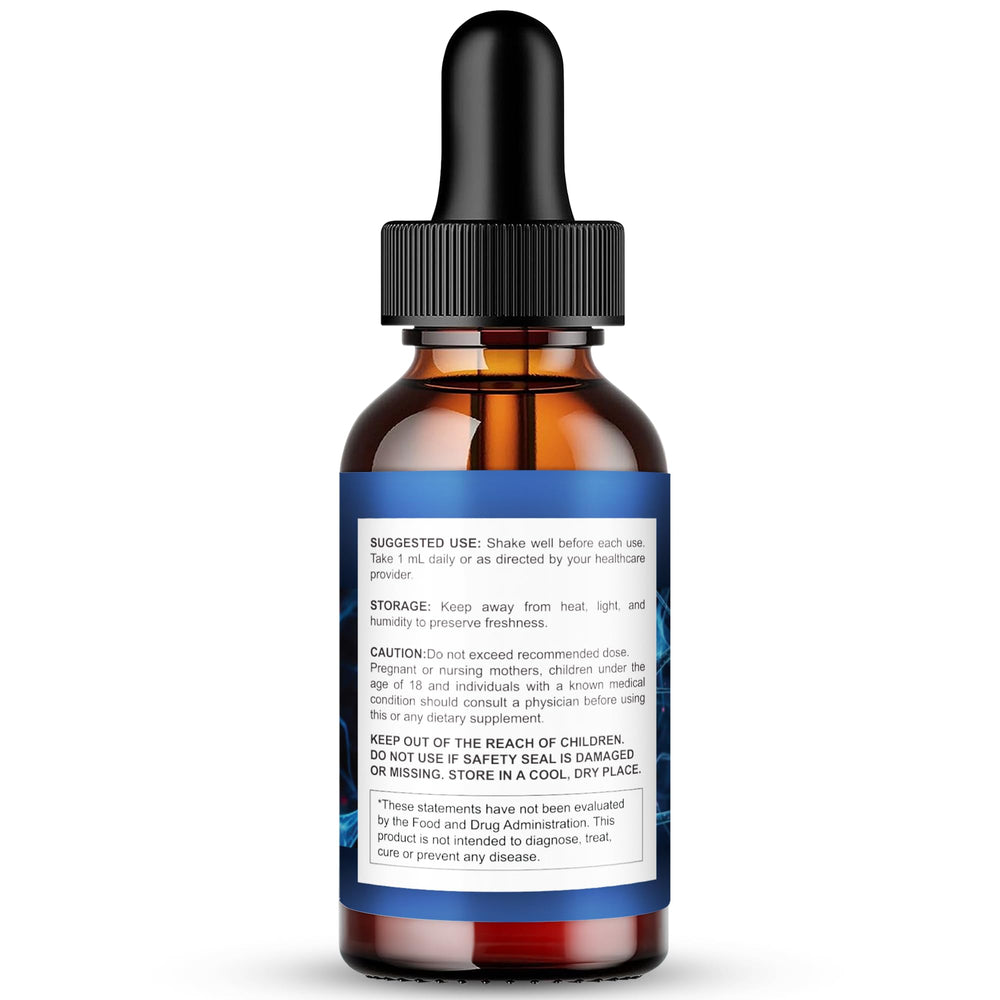 Closeup of NuNerve label highlighting ingredients and usage from IDEAL PERFORMANCE.