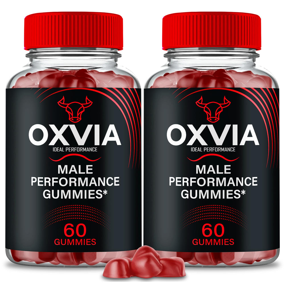 IDEAL PERFORMANCE Oxvia bottle front shows premium all-natural gummies for daily vitality.