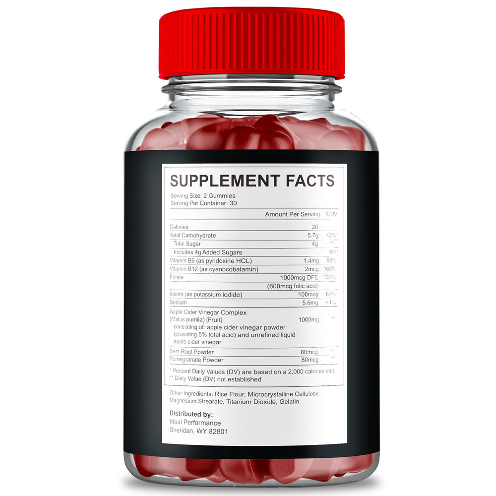 IDEAL PERFORMANCE Oxvia jar closeup highlights gummy texture and chew-friendly daily use.