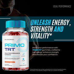 IDEAL PERFORMANCE Primo TRT Gummies serving on-the-go for busy men